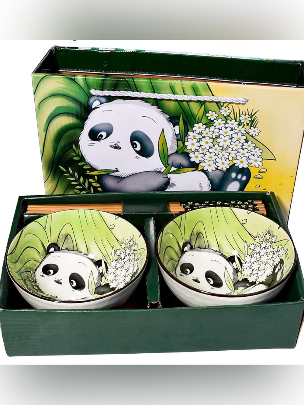 Panda Bowls & Chopstick Set